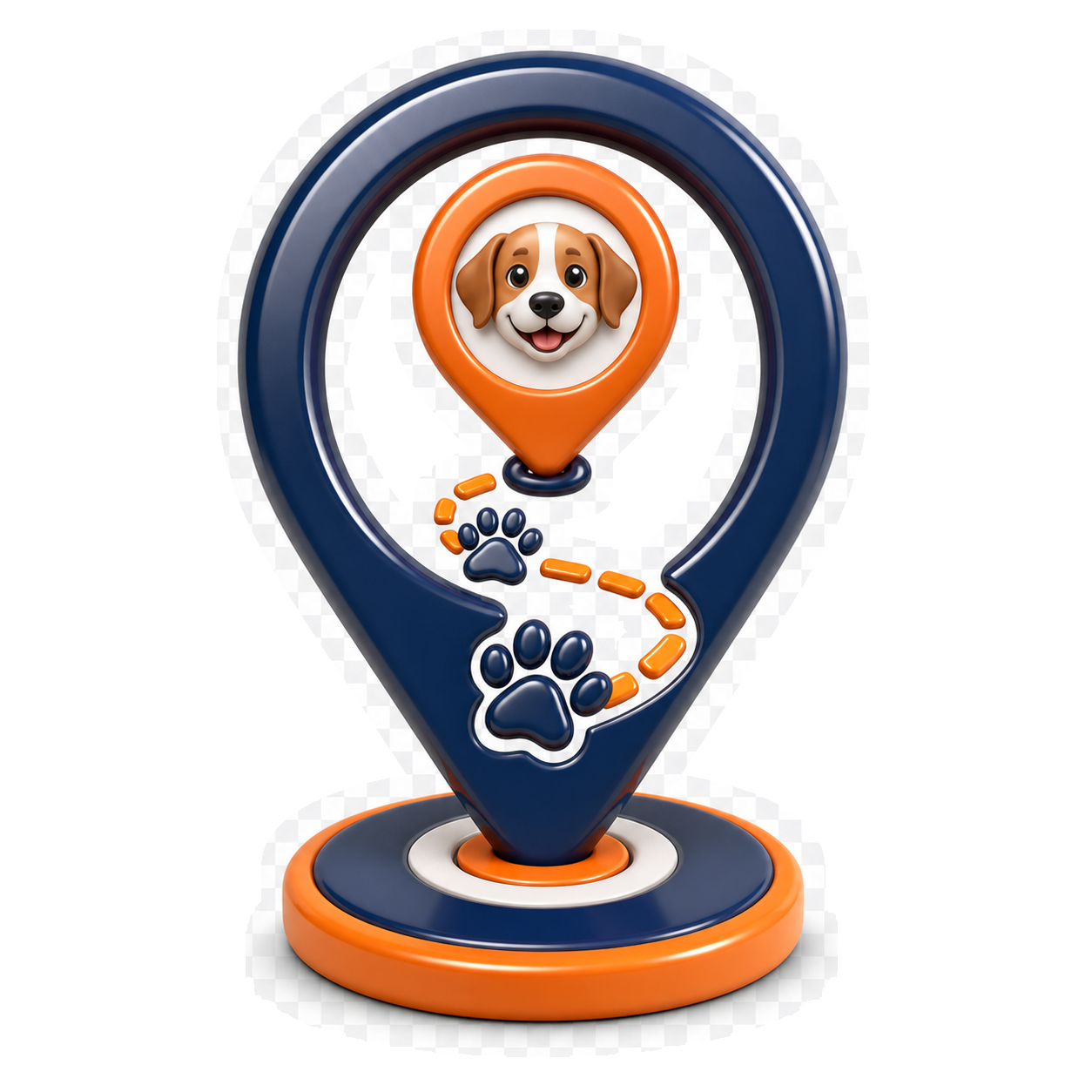 3D location pin icon